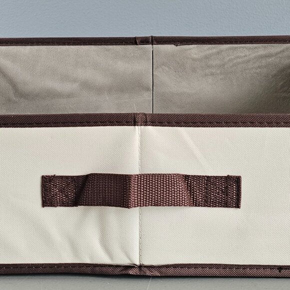 Storage Works Low Front Fabric Storage Bin w/Handles, Natural, 30L, 2-Pack - Picture 10 of 11